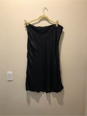 wild fable Black Midi Slip Skirt